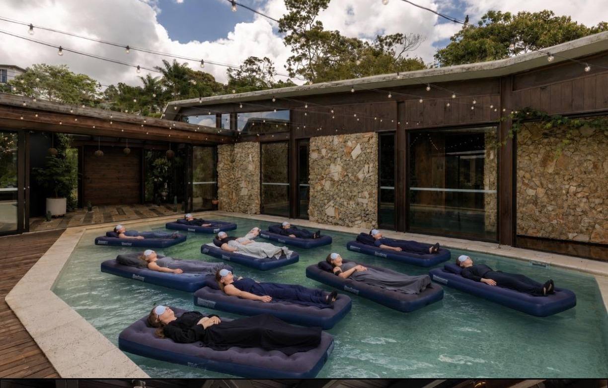 Guided floating sound healing